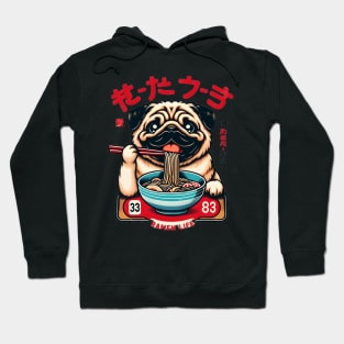 Cute Pug Eating Ramen Hoodie